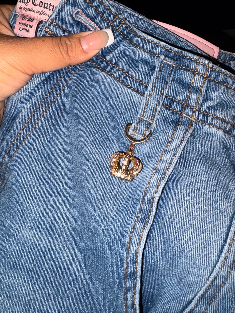 Juicy Couture w Blue wide-Leg Jeans